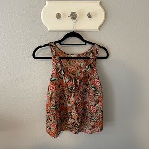 Floral flowy tank top